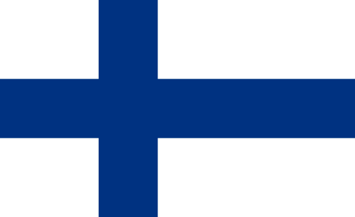 The flag of the Republic of Finland.